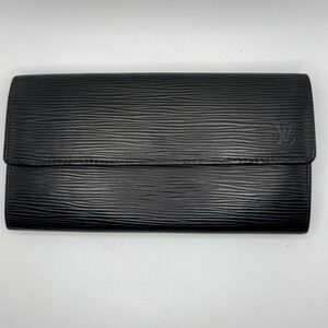 Louis Vuitton Epi Leather Long Wallet‎ Black #341